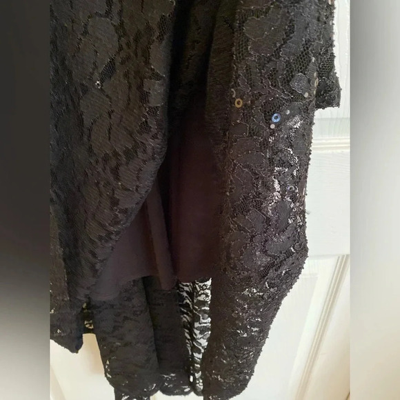 NWT Lily Rose black lace sequin evening cocktail dress small - Picture 4 of 13